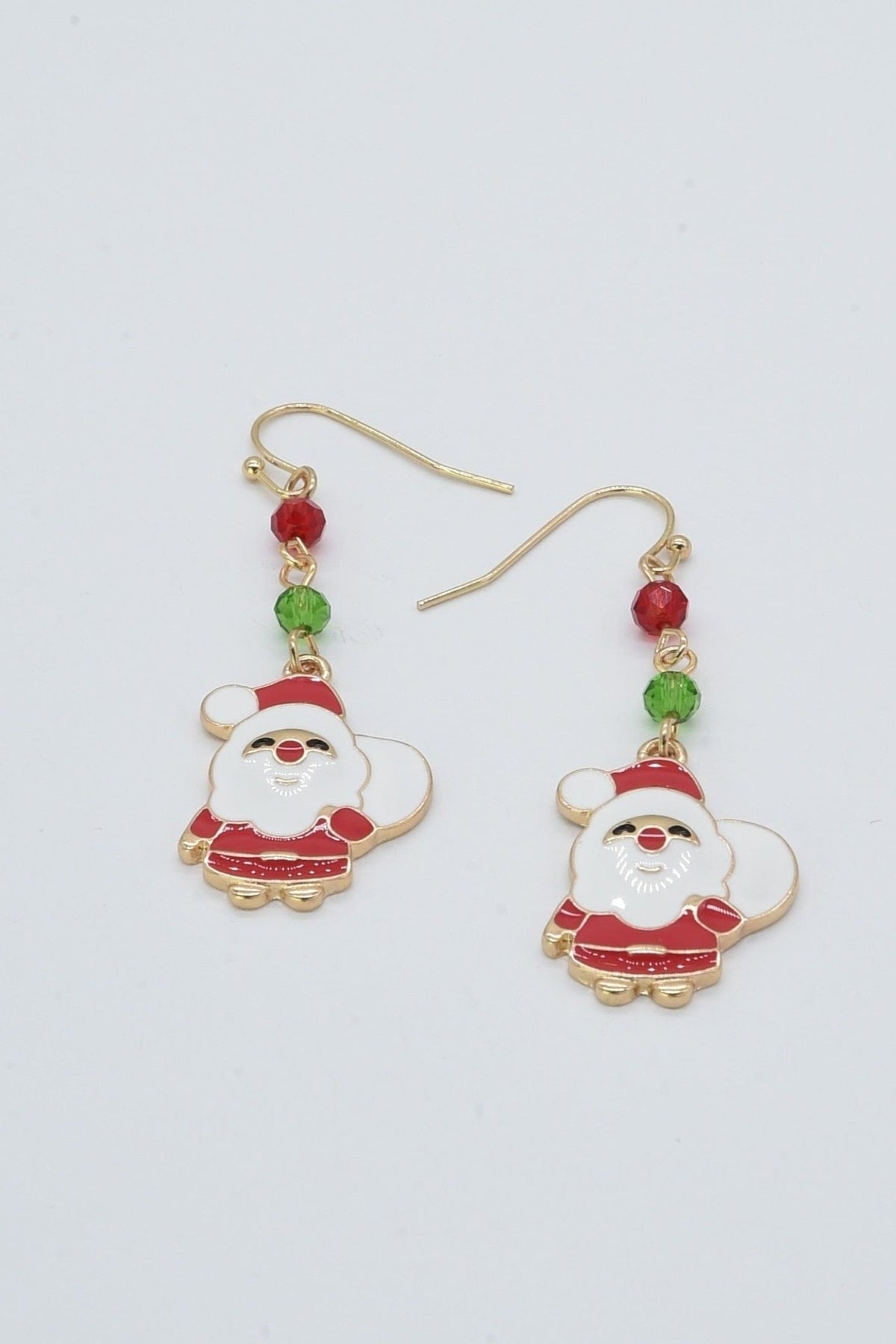CE3205 Christmas Santa Claus Dangle Earrings - MiMi Wholesale