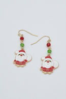 CE3205 Christmas Santa Claus Dangle Earrings - MiMi Wholesale
