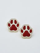 CE3213 Paw Print Gameday Earrings - MiMi Wholesale