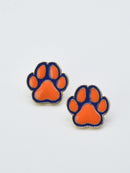 CE3213 Paw Print Gameday Earrings - MiMi Wholesale