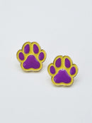 CE3213 Paw Print Gameday Earrings - MiMi Wholesale