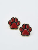 CE3213 Paw Print Gameday Earrings - MiMi Wholesale