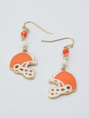 CE3214 Gameday Football Helmet Dangle Earrings - MiMi Wholesale