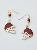 CE3214 Gameday Football Helmet Dangle Earrings - MiMi Wholesale