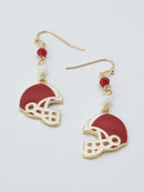 CE3214 Gameday Football Helmet Dangle Earrings - MiMi Wholesale