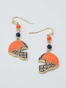 CE3214 Gameday Football Helmet Dangle Earrings - MiMi Wholesale
