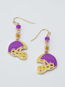CE3214 Gameday Football Helmet Dangle Earrings - MiMi Wholesale