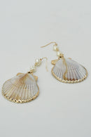 CE3215 Shell and Pearl Dangle Earrings - MiMi Wholesale