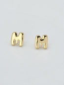 CE3216 Bubble Letter Stud Earrings - MiMi Wholesale