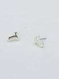 CE3216 Bubble Letter Stud Earrings - MiMi Wholesale