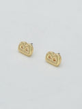 CE3216 Bubble Letter Stud Earrings - MiMi Wholesale