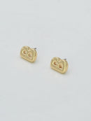 CE3216 Bubble Letter Stud Earrings - MiMi Wholesale