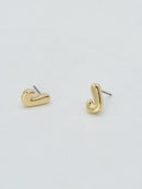CE3216 Bubble Letter Stud Earrings - MiMi Wholesale
