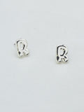 CE3216 Bubble Letter Stud Earrings - MiMi Wholesale
