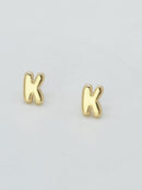 CE3216 Bubble Letter Stud Earrings - MiMi Wholesale