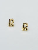 CE3216 Bubble Letter Stud Earrings - MiMi Wholesale