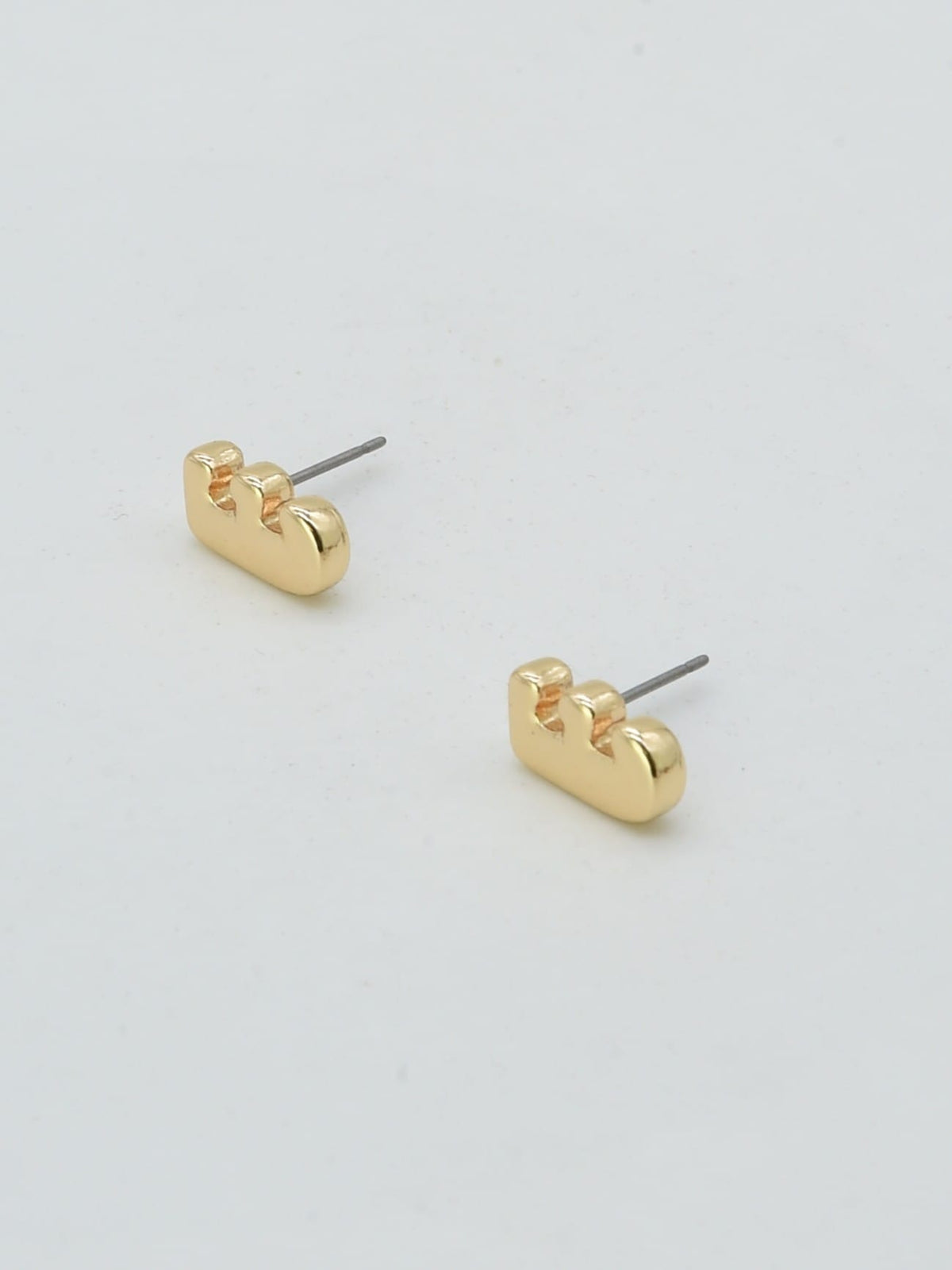 CE3216 Bubble Letter Stud Earrings - MiMi Wholesale