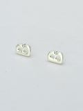 CE3216 Bubble Letter Stud Earrings - MiMi Wholesale