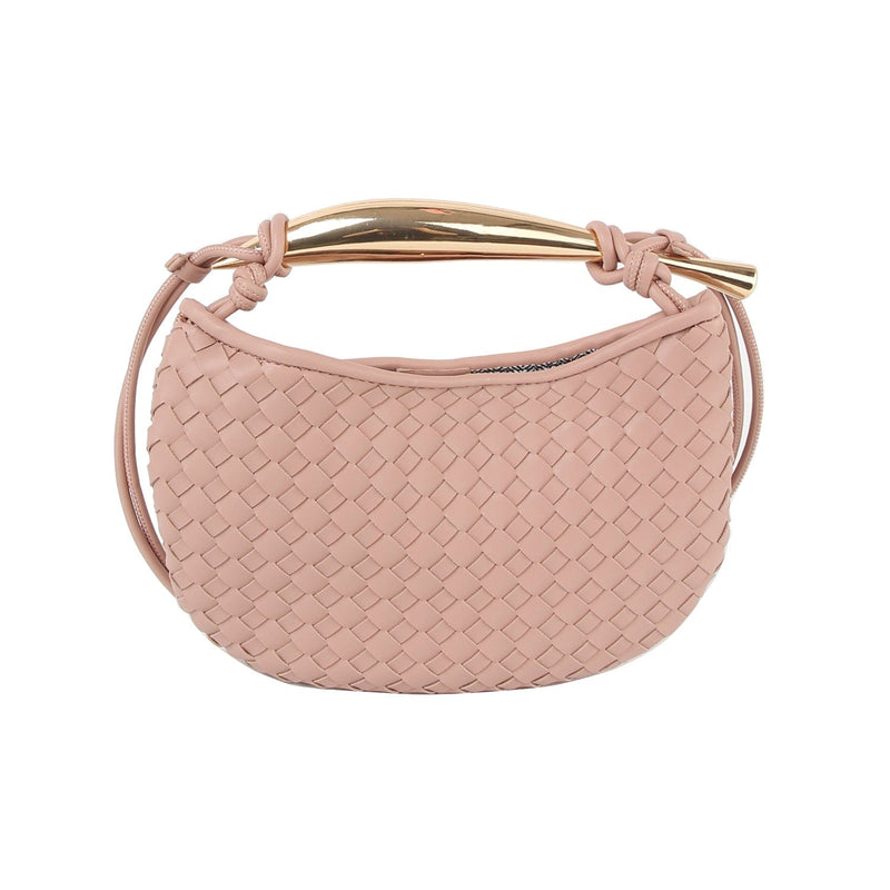 CHU025 Golden Handle Woven Bag - MiMi Wholesale