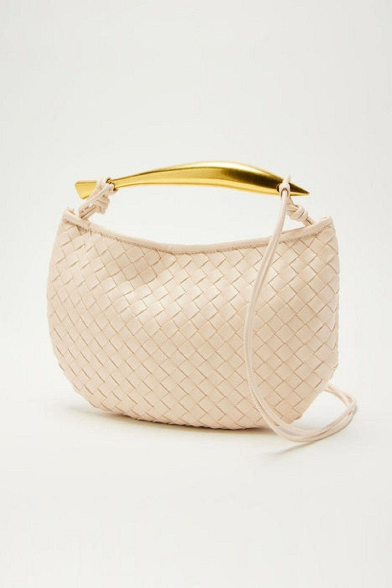 CHU025 Golden Handle Woven Bag - MiMi Wholesale