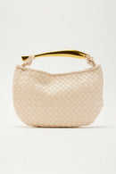 CHU025 Golden Handle Woven Bag - MiMi Wholesale