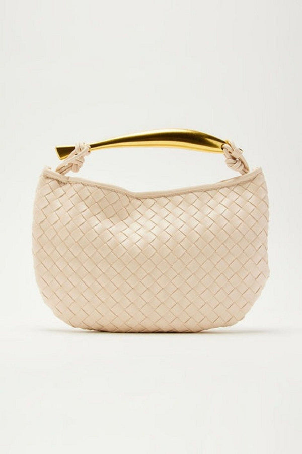 CHU025 Golden Handle Woven Bag - MiMi Wholesale