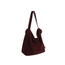 CJF116 2 in 1 Suede Hobo Bag With Pouch - MiMi Wholesale