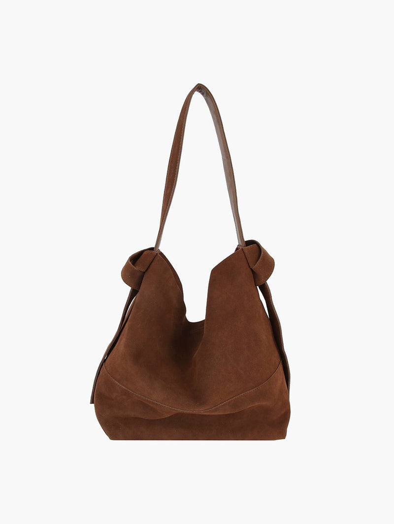 CJF116 2 in 1 Suede Hobo Bag With Pouch - MiMi Wholesale