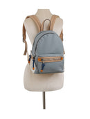CJF133 Goldie Colorblock Double Zip Backpack - MiMi Wholesale