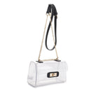 CL20555 Eva Turn Lock Clear Structured Crossbody Bag - MiMi Wholesale