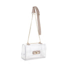 CL20555 Eva Turn Lock Clear Structured Crossbody Bag - MiMi Wholesale
