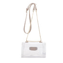 CL20555 Eva Turn Lock Clear Structured Crossbody Bag - MiMi Wholesale