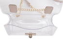 CL20555 Eva Turn Lock Clear Structured Crossbody Bag - MiMi Wholesale