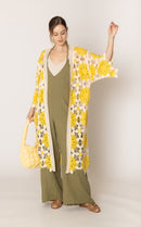 CLC410085 Violet Flower Crochet Kimono - MiMi Wholesale