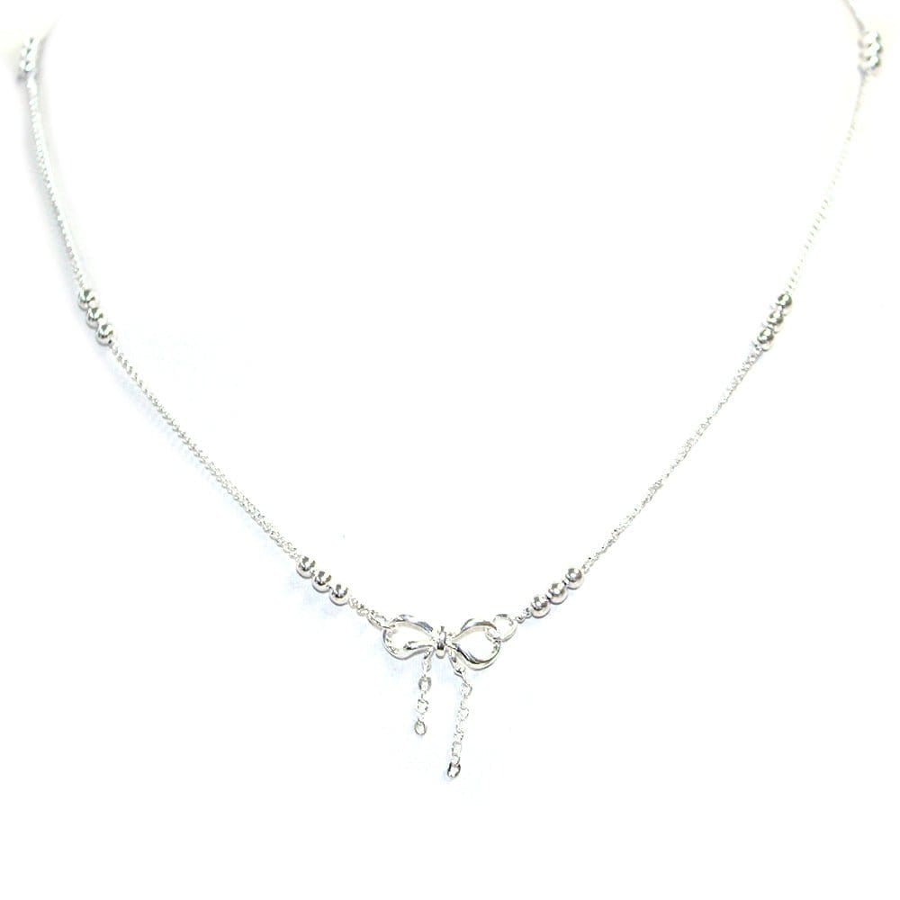 CN1003 Sheila Bead Ribbon Necklace - MiMi Wholesale