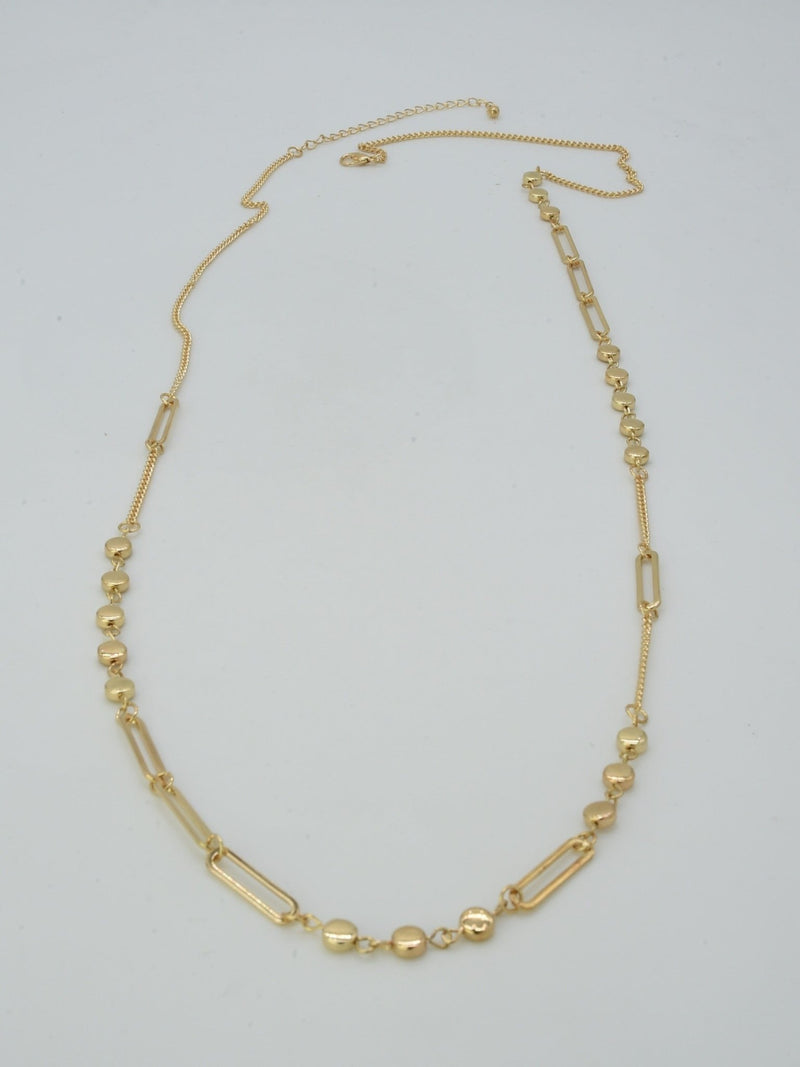 CN4248 Station Chain Long Necklace - MiMi Wholesale