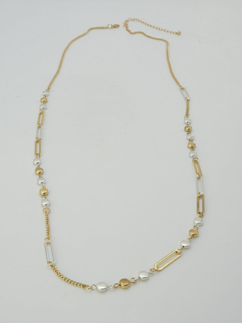 CN4248 Station Chain Long Necklace - MiMi Wholesale