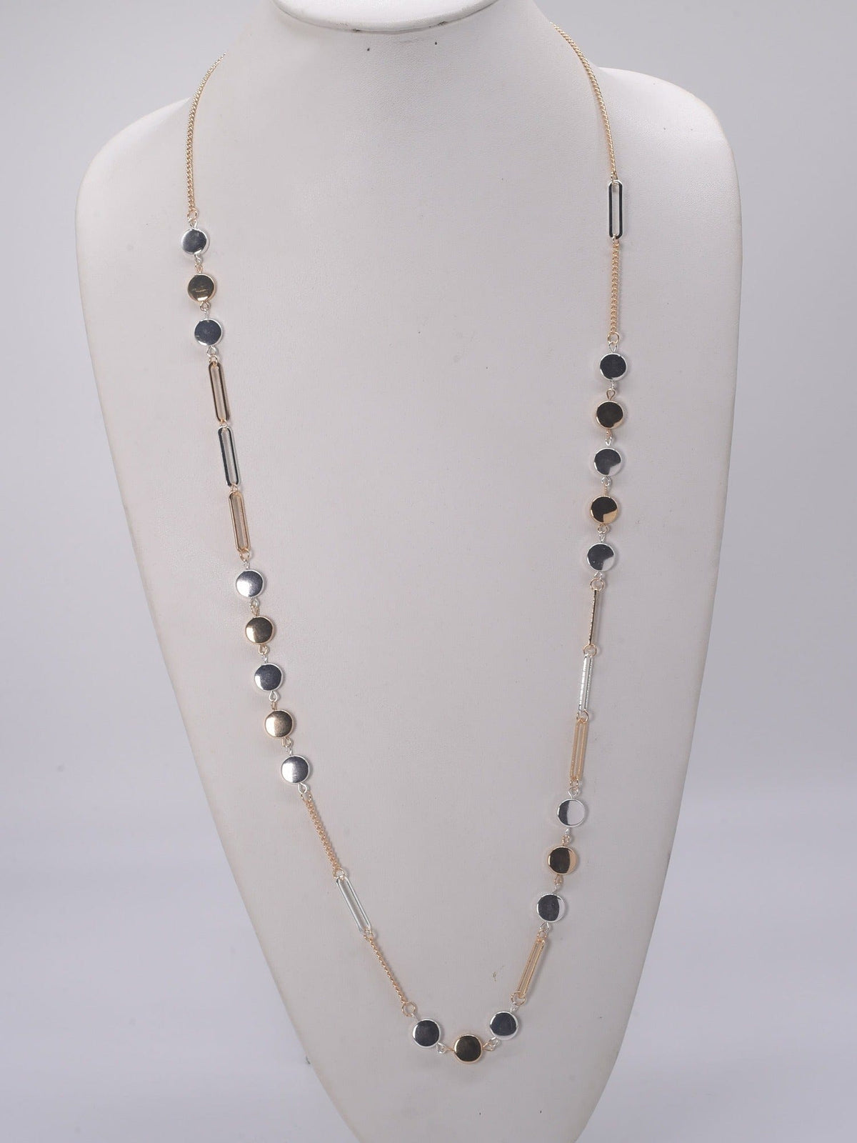 CN4249 Station Long Chain Necklace - MiMi Wholesale