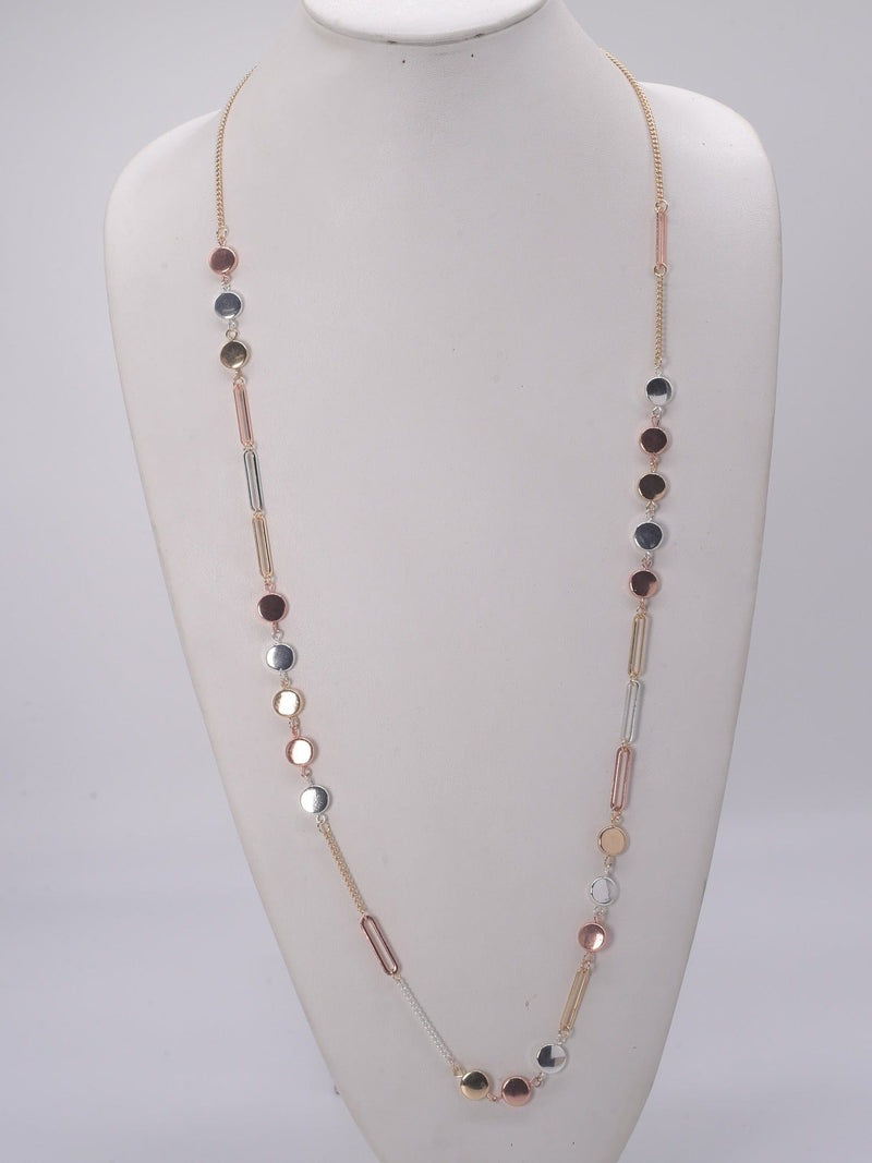 CN4249 Station Long Chain Necklace - MiMi Wholesale