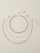 CN4261 Multi Pearl Toggle Chain Necklace Set - MiMi Wholesale