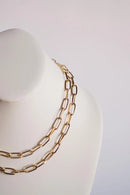 CN4276 Small Oval Chain Toggle Necklace - MiMi Wholesale