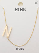 CN4279 - CN4304 A - Z Initial Necklace - MiMi Wholesale