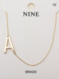 CN4279 - CN4304 A - Z Initial Necklace - MiMi Wholesale