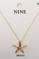 CN4307 Starfish Pendant Necklace - MiMi Wholesale