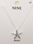 CN4307 Starfish Pendant Necklace - MiMi Wholesale