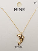 CN4308 Dolphin Pendant Necklace - MiMi Wholesale