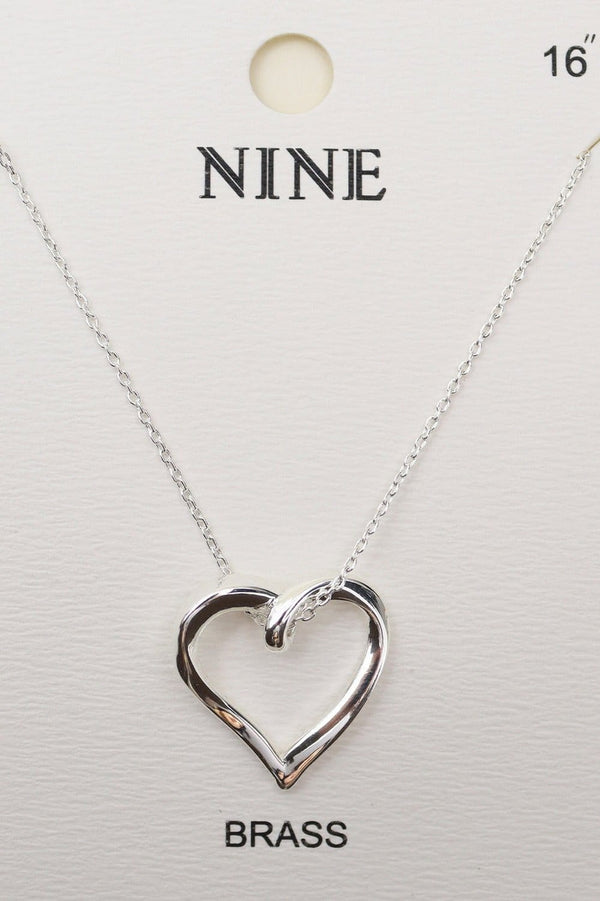 CN4315 Heart Pendant Necklace - MiMi Wholesale