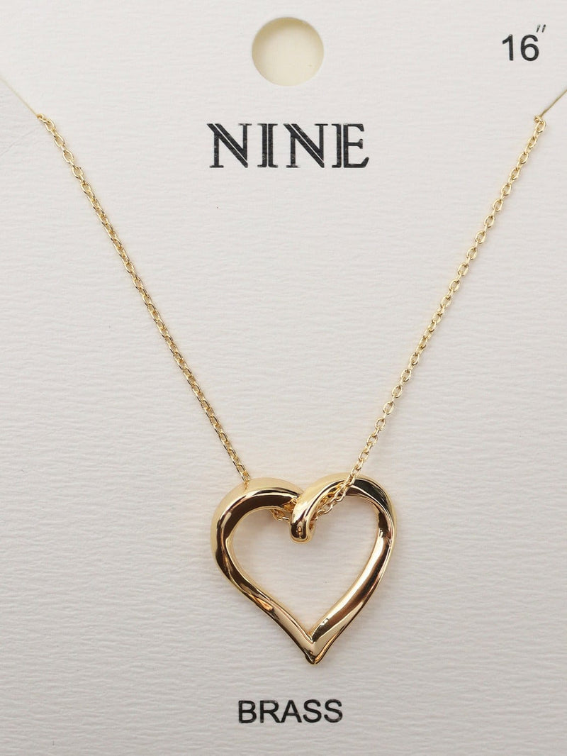 CN4315 Heart Pendant Necklace - MiMi Wholesale