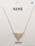 CN4317 CZ Heart Pendant Necklace - MiMi Wholesale