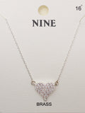 CN4317 CZ Heart Pendant Necklace - MiMi Wholesale